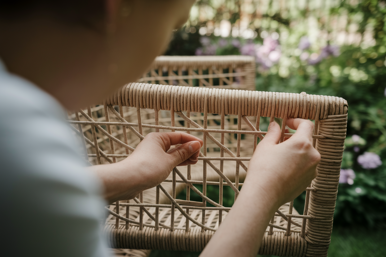 Réparer salon de jardin en résine tressée avec du bois : Comment procéder